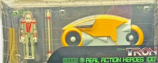 Medicom Toy Encom RAH100 Real Action Heroes 100 Disney Tron Series C Soldier Light Cycle Yellow Action Figure