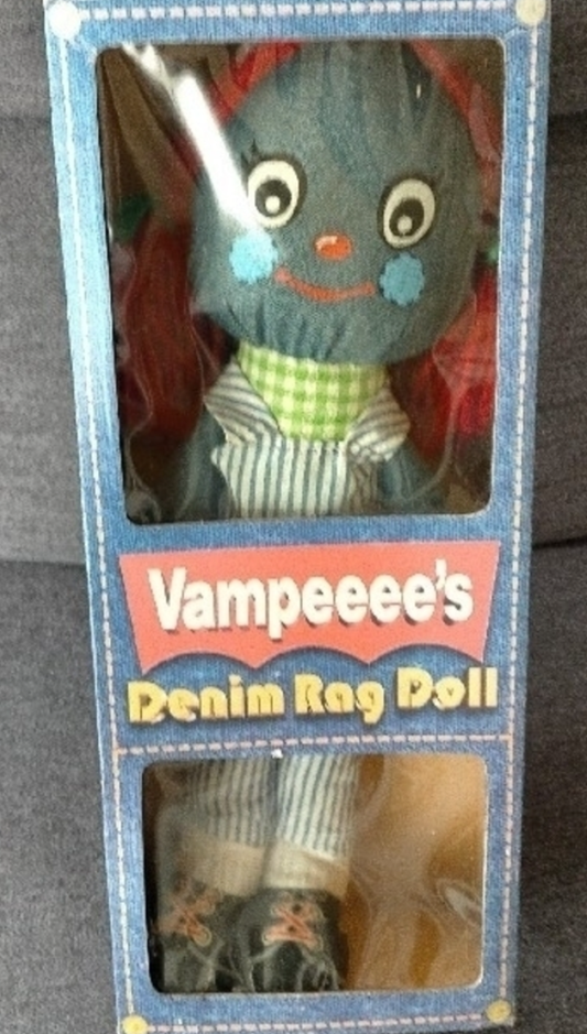 Okutani Corp 1999 Vampeeee's Denim Rag Plush Doll Figure Type B