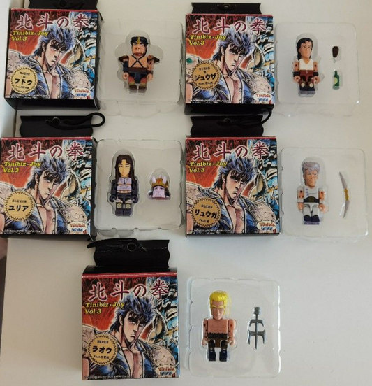 Sega Fist of The North Star Tinibiz Joy Vol 3 5 Mini Collection Action Figure Set