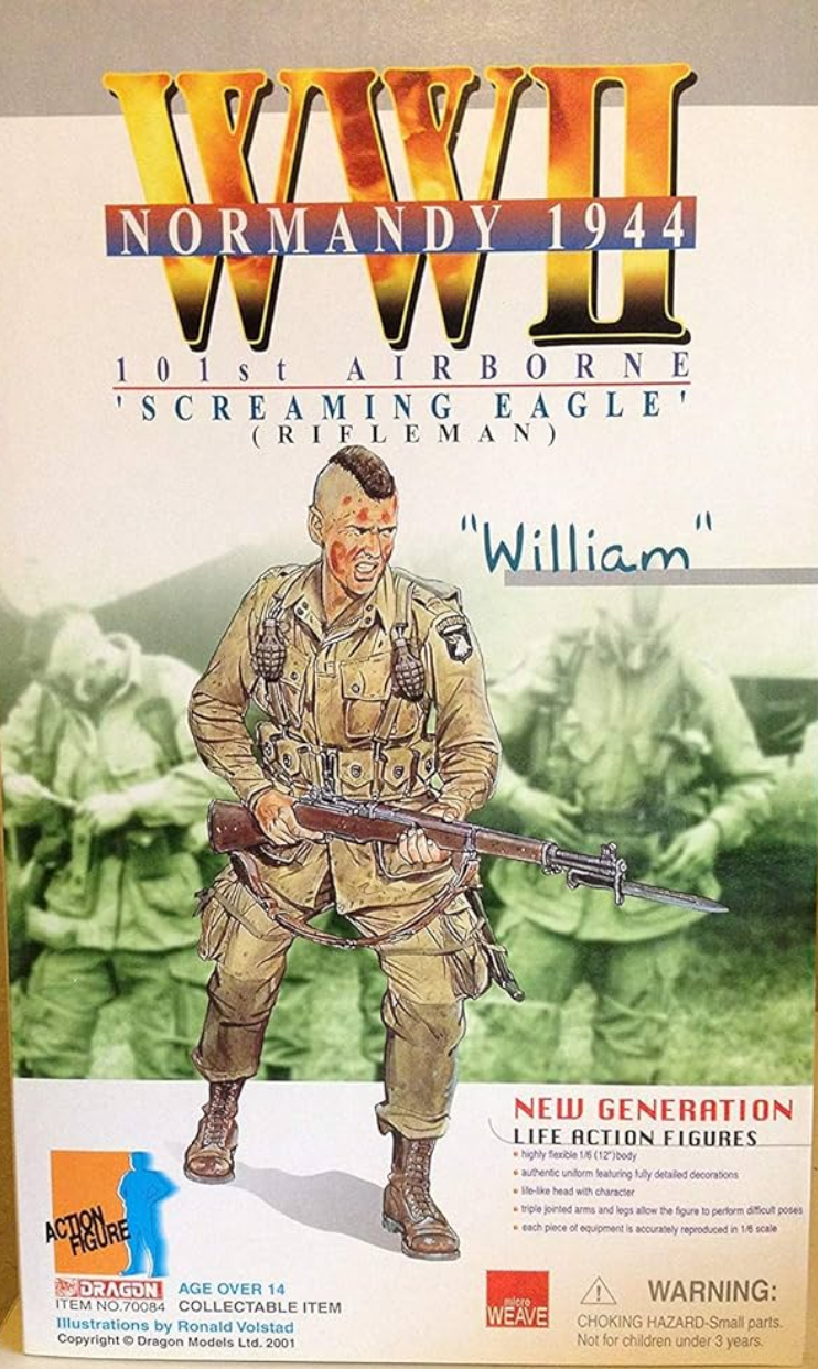 Dragon 1/6 12" WWII Normandy 1944 101st Airborne Screaming Eagle Rifleman William Action Figure