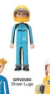 Cube Works 2004 Groovisions Brockmann Light Volume 01 Extreme Sports GRV2092 Street Luge 2.5" Vinyl Figure