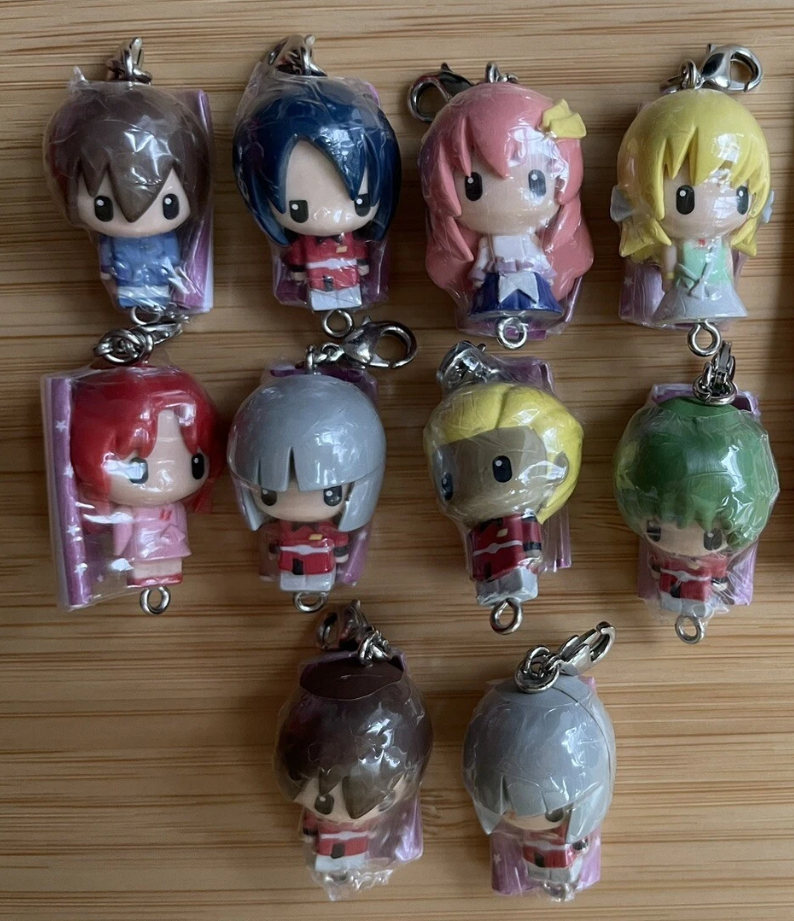 Megahouse Gundam Seed Destiny Chara Fortune 8+2 Secret 10 Mini Trading Strap Figure Set