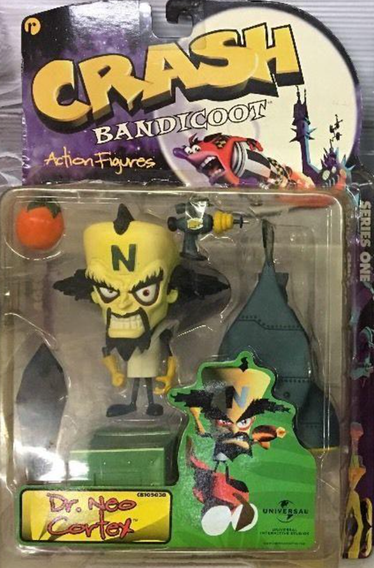 Resaurus 1998 Crash Bandicoot Action Series 1 Dr Neo Cortex Trading Figure