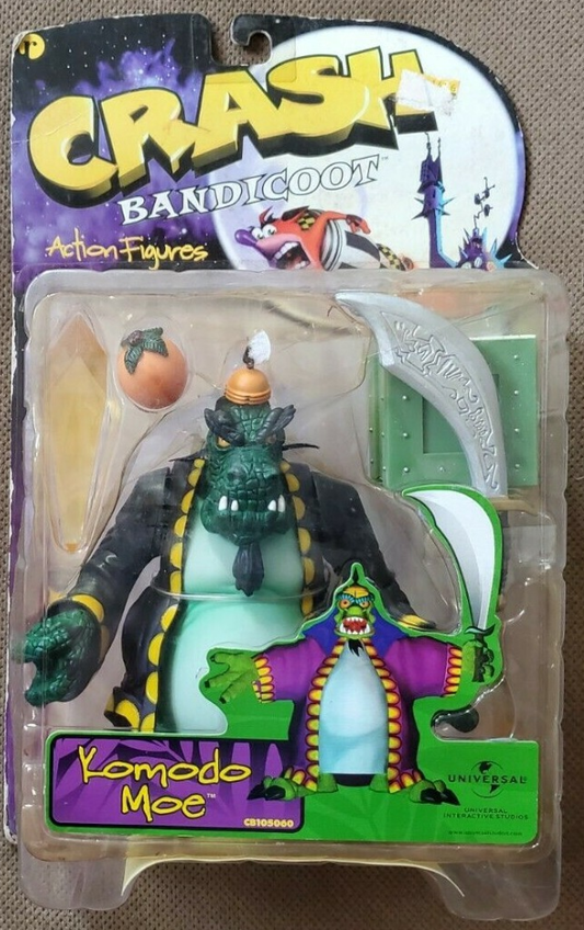 Resaurus 1998 Crash Bandicoot Action Series 1 Komodo Moe Trading Figure