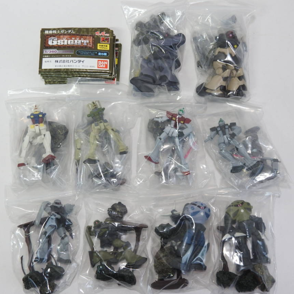 Bandai 1/350 Mobile Suit Gundam G Sight 5+5 10 Trading Figure Set
