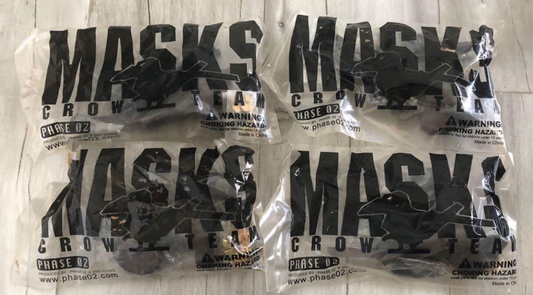 Medicom Toy Phase Masks Crow Team Black ver 4 7" Vinyl Figure Set