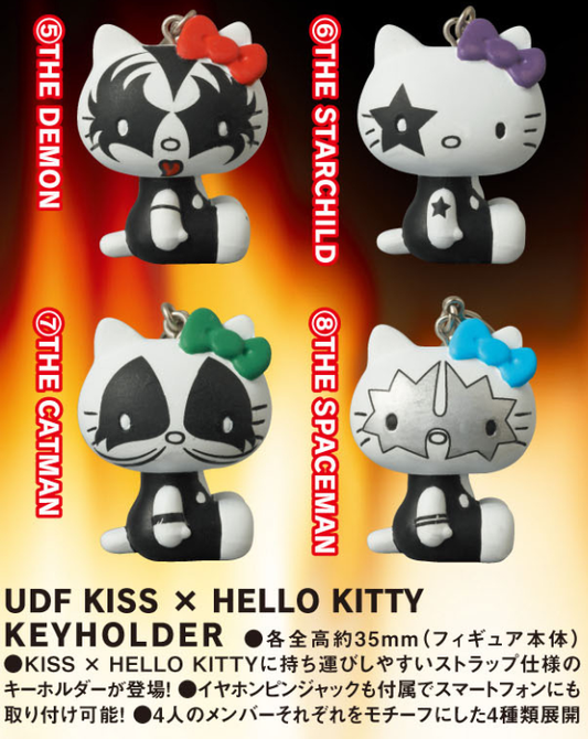 Medicom Toy 2012 UDF Ultra Detail Figure Hello Kitty KISS HELLO KITTY Key Holder 4 1.5" Vinyl Figure Set