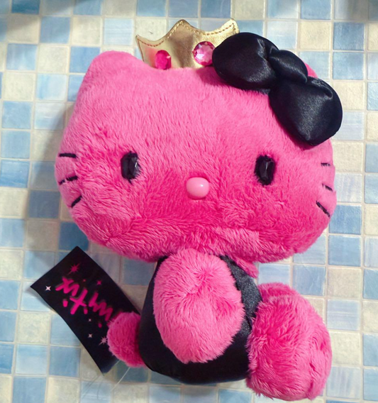 Sanrio Hello Kitty Vivitix Girls w/ Crown Pink 8" Plush Doll Figure