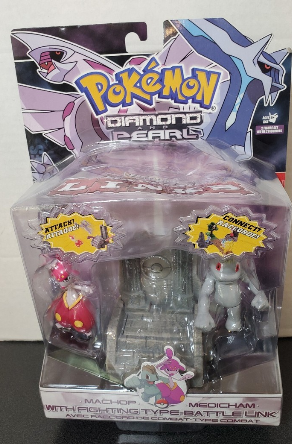 Jakks Pacific Pokemon Pocket Monster Diamond And Pearl Machop & Medicham Fighting-Type Battle Link Trading Collection Figure
