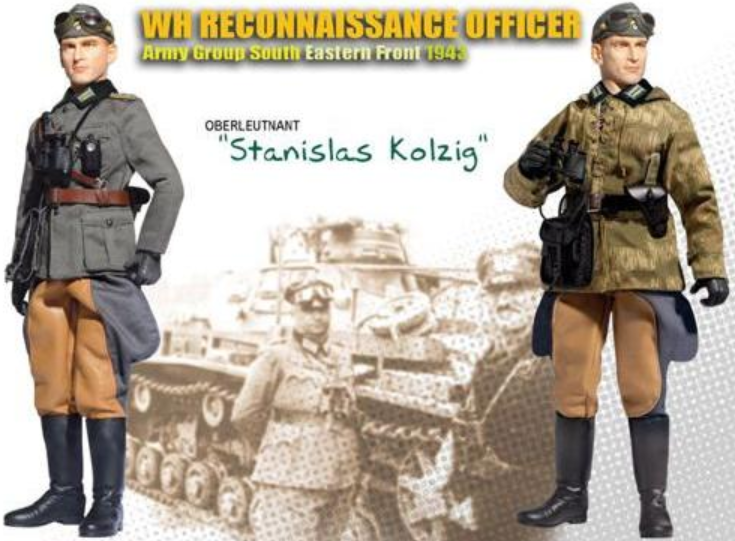 Dragon 1/6 12" 70628S WWII Army Group South Eastern Front 1943 WH Reconnaissance Officcer Oberleutnant Stanislas Kolzig Action Figure