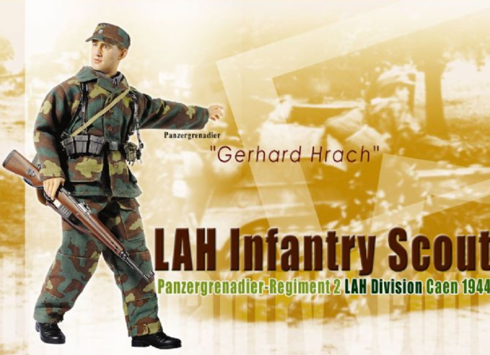 Dragon 1/6 12" 70563 WWII Caen 1944 Lah Infantry Scout Panzergrenadier Gerhard Hrach Action Figure