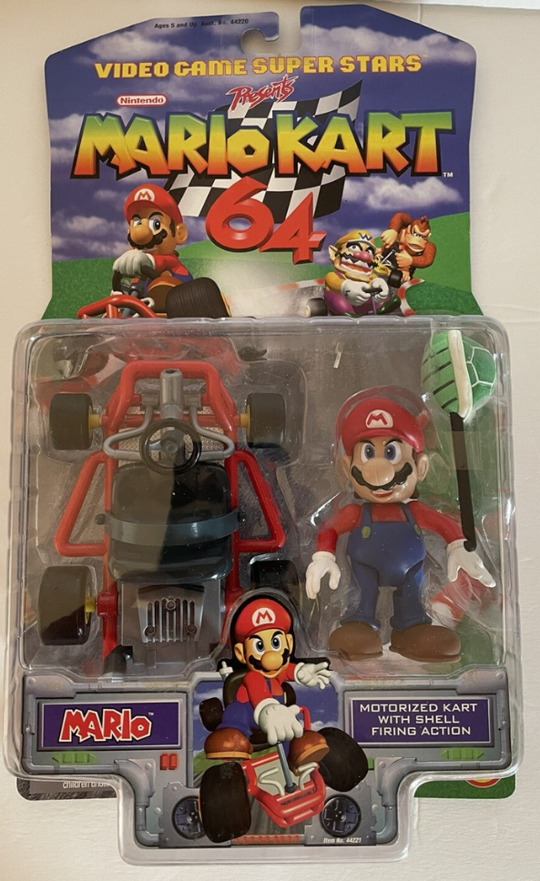Toybiz 1999 Nintendo Video Game Super Stars Mario Kart 64 Mario ver Action Figure
