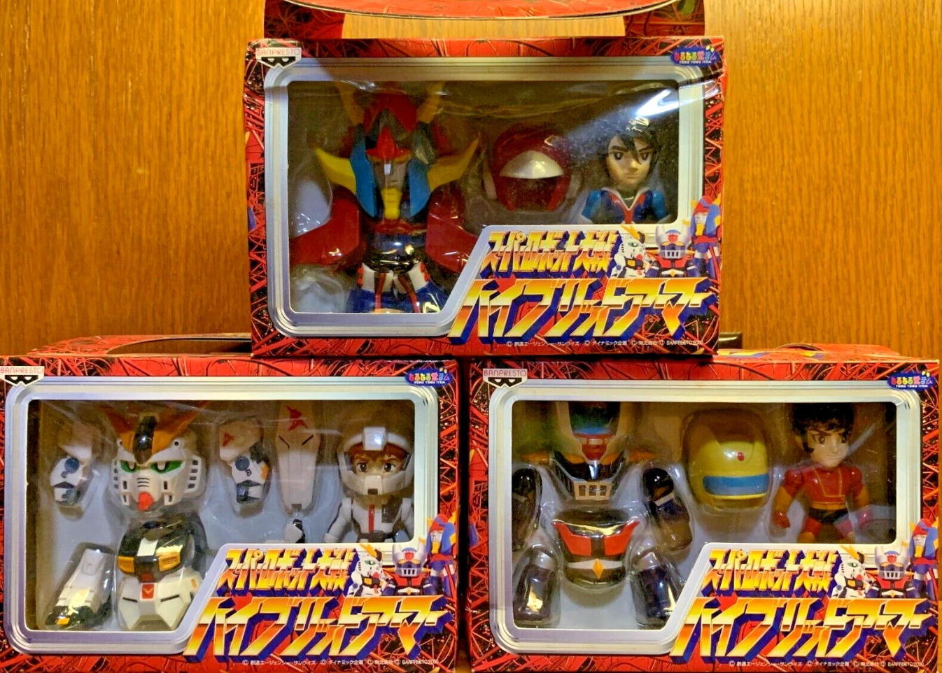 Banpresto 2000 Super Robot Wars SRW Hybrid Armor Part 1 3 Action Figure Set