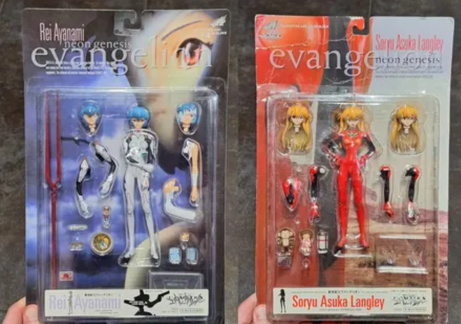 Kaiyodo Xebec Toys Neon Genesis Evangelion Rei Ayanami & Soryu Asuka Langley Trading Figure Set