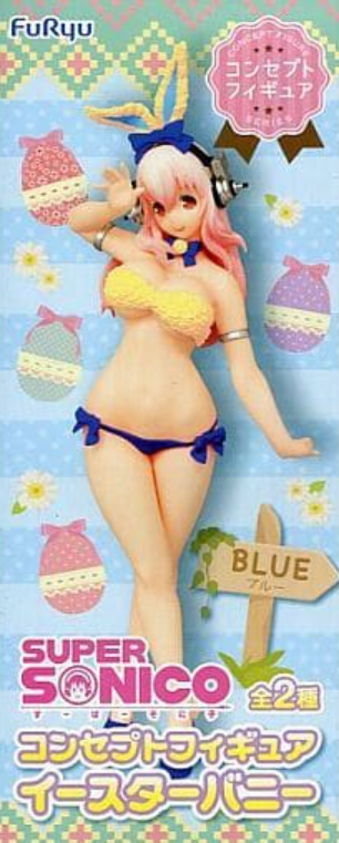 Furyu Nitro Super Sonico Easter Bunny Blue ver PVC Figure
