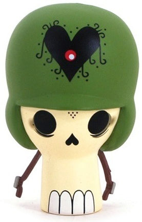 Kidrobot Ryan Bubnis Heroes and Heartbreakers Soldier Skull ver 3" Vinyl Figure