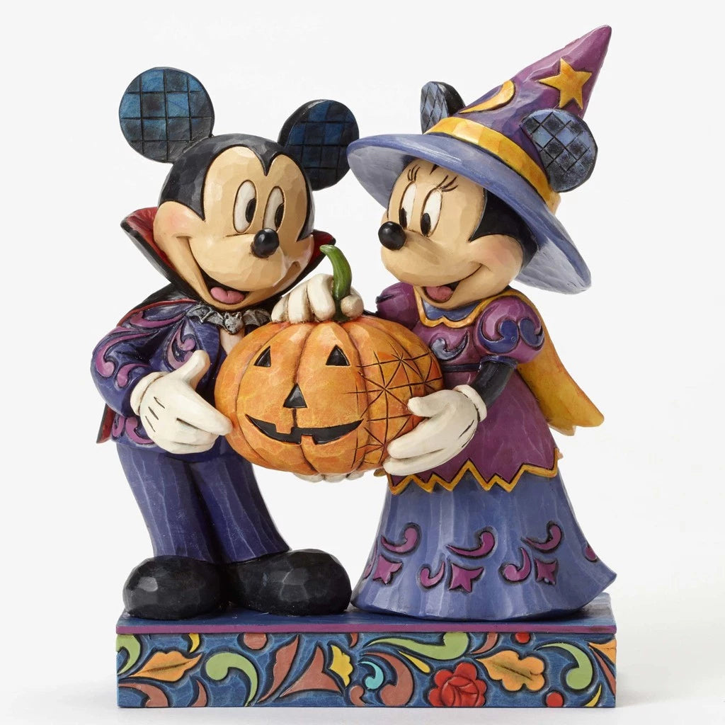 Enesco Jim Shore Disney Traditions Mickey & Minnie Mouse Halloween Hosts 7" Collection Figure