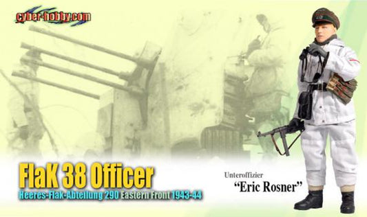 Dragon 12" 1/6 Cyber Hobby WWII Eastern Front 1943-44 Flak 38 Officer Unteroffizier Eric Rosner Action Figure