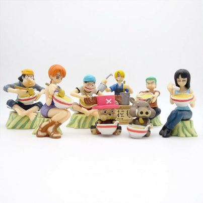 Bandai One Piece Gashapon Diorama World Part 4 Pirate Ramen 7 Figure Set