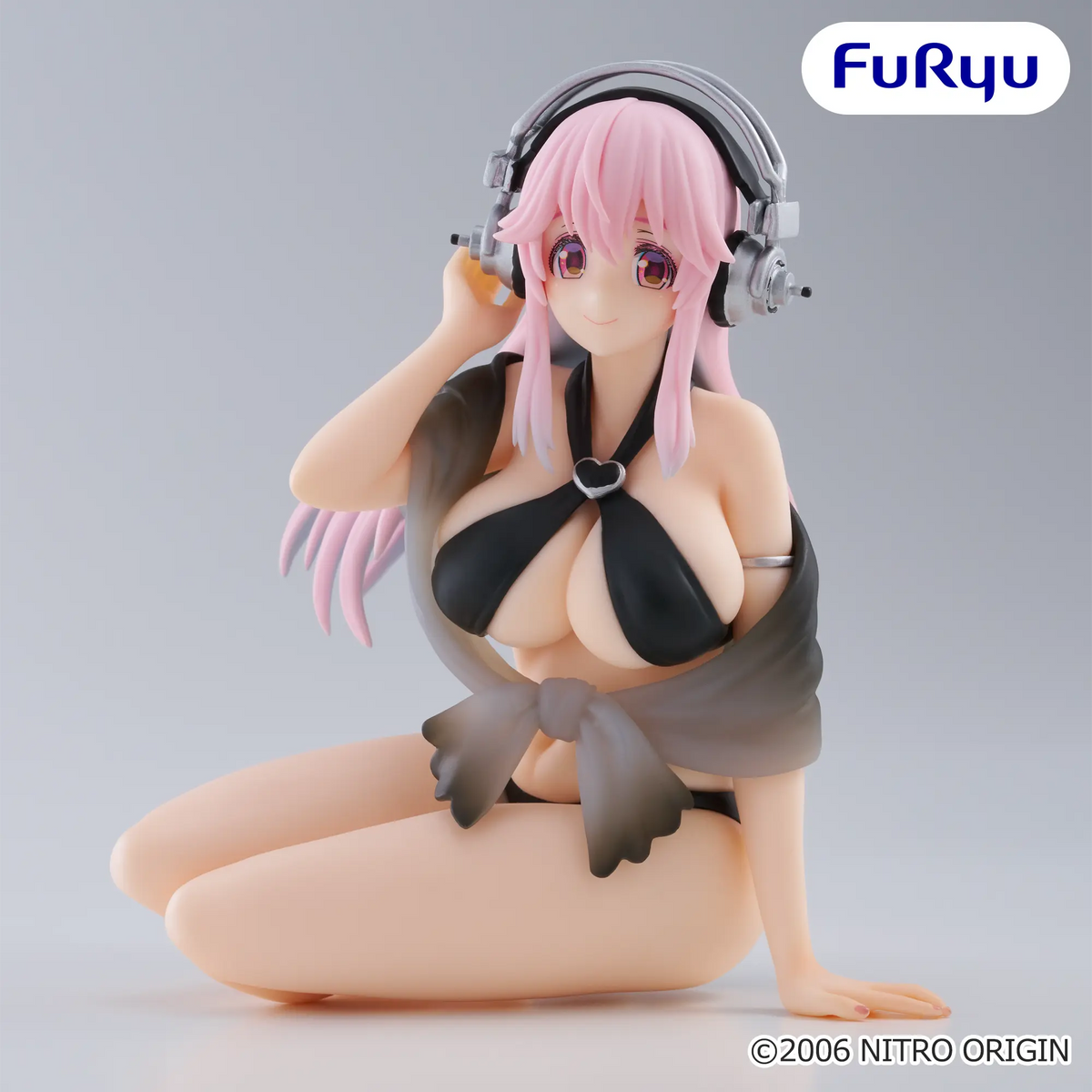 Furyu Nitro Super Sonico Noodle Stopper Summer Memories Black Bikini ver PVC Figure