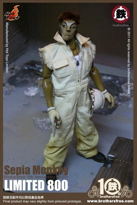 Hot Toys 2011 1/6 12" Brothersfree 10th Anniversary Sepia Monkey Action Figure