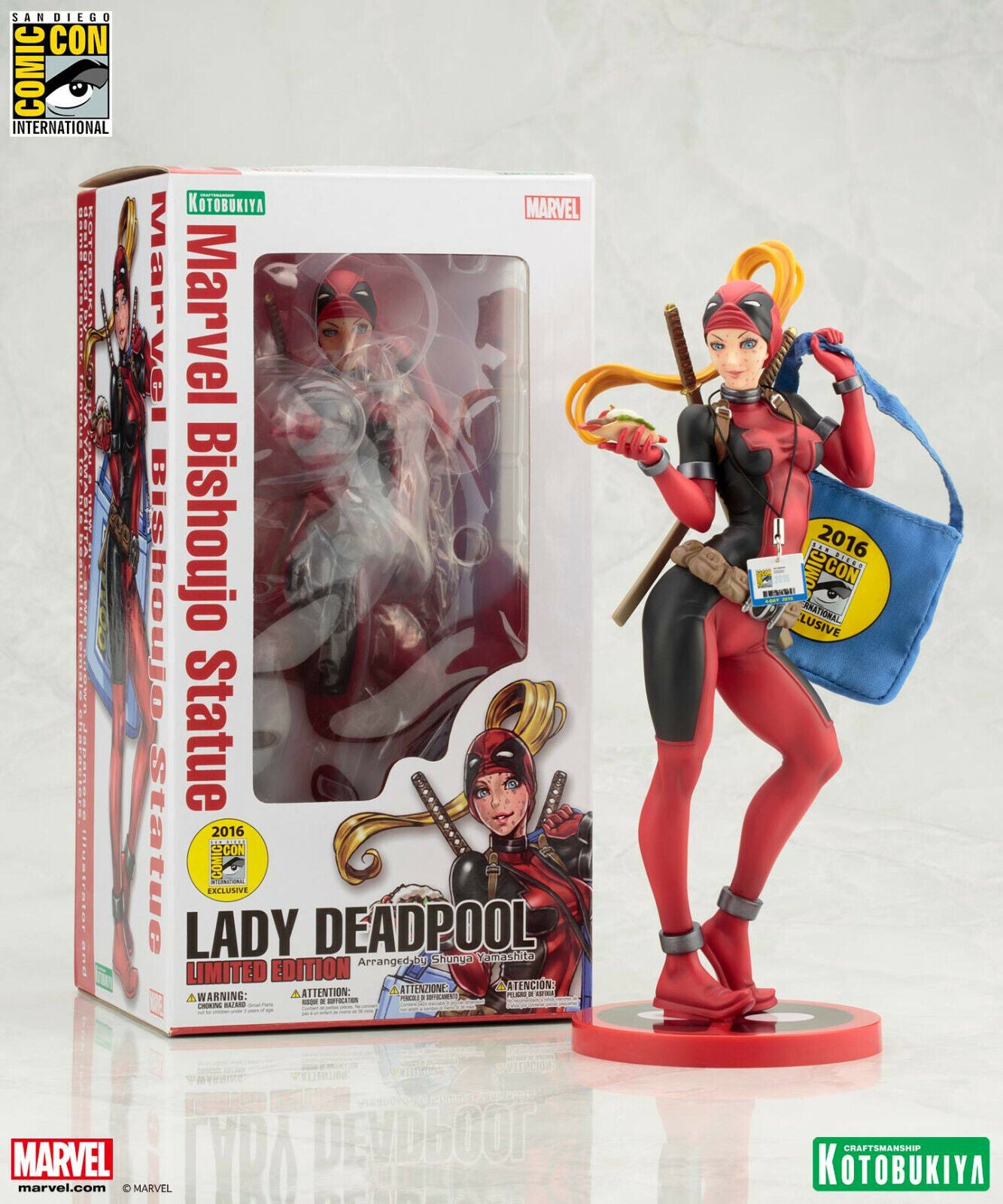 Kotobukiya 1/7 Marvel Bishoujo Statue Lady Deadpool SDCC 2016 Limited Edition Pvc Figure