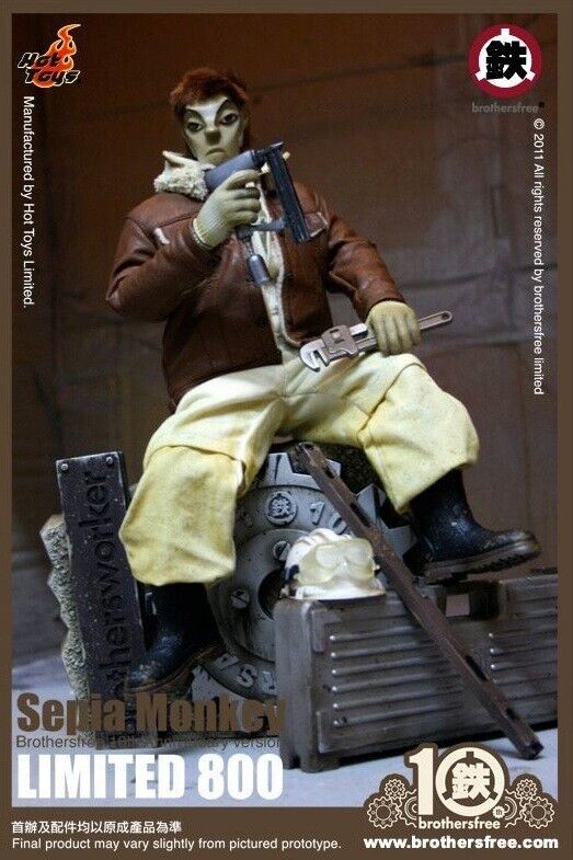 Hot Toys 2011 1/6 12" Brothersfree 10th Anniversary Sepia Monkey Action Figure