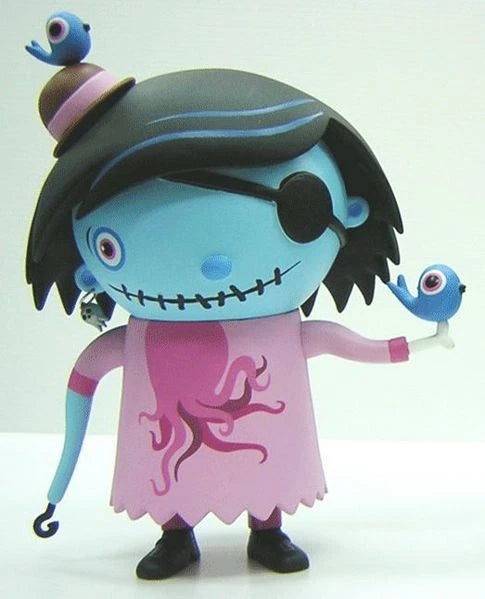 Flying Cat 2005 StrangeCo Nathan Jurevicius Scarygirl Pink ver 8" Vinyl Figure