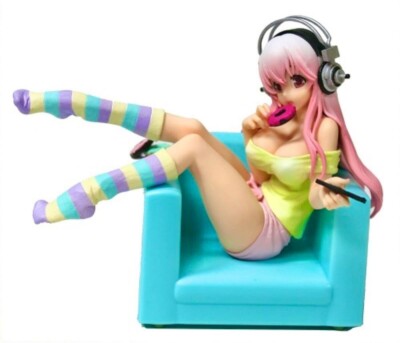 Furyu Nitro Super Sonico Close Coverage On Daily Life Special Snack Time Blue ver Pvc Figure