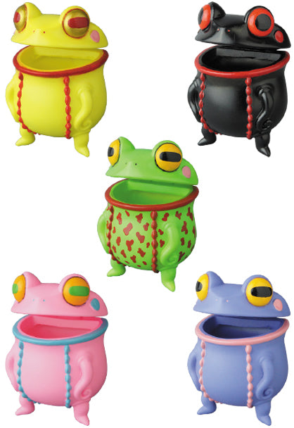 Medicom Toy VAG Vinyl Artist Gacha Gashapon Series 19 Skulltula Kid Moray Frog 5 2" Figure Set
