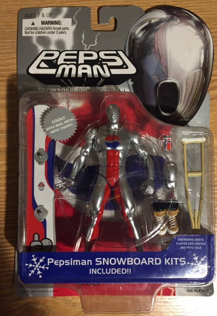 Bandai 1998 Snowboarding Pepsiman Snowboard Kits Action Figure Bandai 1998 Snowboarding Pepsiman Snowboard Kits Action Figure