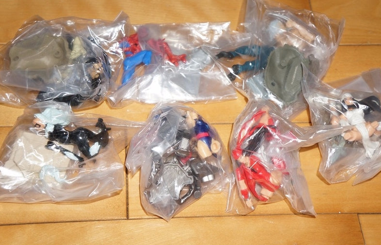 Bandai HG Marvel Heroes Gashapon X-men Spider-Man P3 7 Trading Figure Set