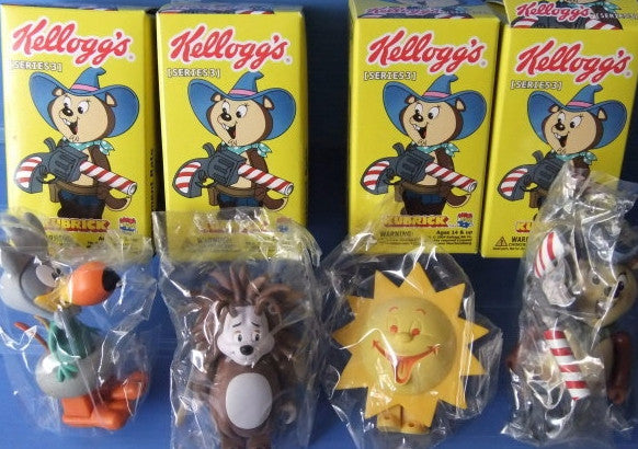 Medicom Toy Kubrick 100% Kellogg's Series 3 4 Action Figure Set