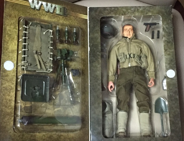 BBi 12" 1/6 Elite Force WWII US Army Mortar Corporal Red Parker Action Figure