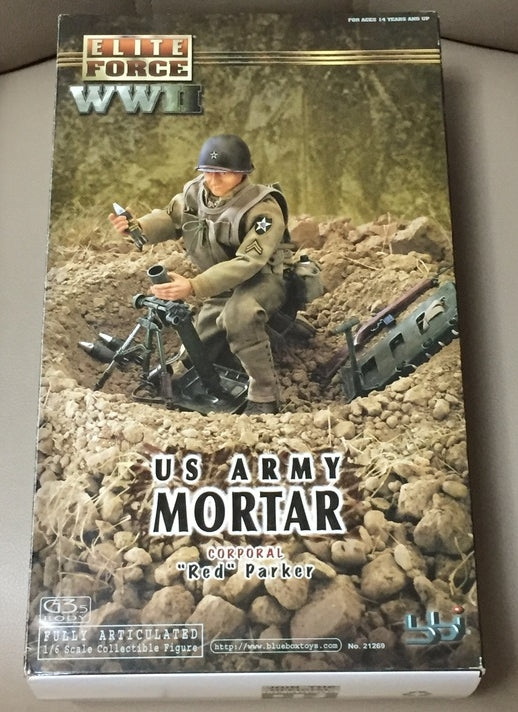 BBi 12" 1/6 Elite Force WWII US Army Mortar Corporal Red Parker Action Figure