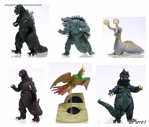 Bandai Tsuburaya Eiji Godzilla & Ultra Q Gashapon 6 Mini Collection Figure Set