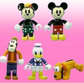 Yujin Disney Characters Mickey Classic Toy Gashapon Kubrick Style 5 Mini Box Figure Set