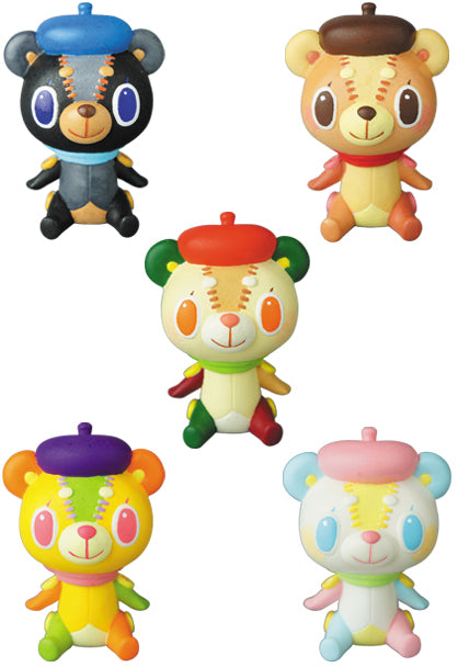 Medicom Toy VAG Vinyl Artist Gacha Gashapon Series 12 Hikari Bambi Bear is KumaKuma 5 2" Figure Set