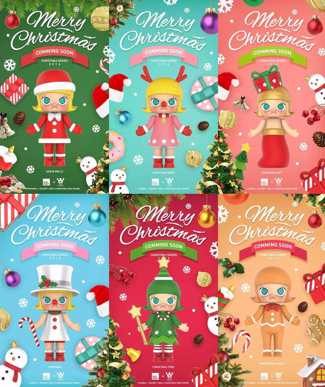 Kenny's Work x Pop Mart Kenny Wong Molly Merry Christmas Series Kenny's Work x Pop Mart Kenny Wong Molly Merry Christmas Series