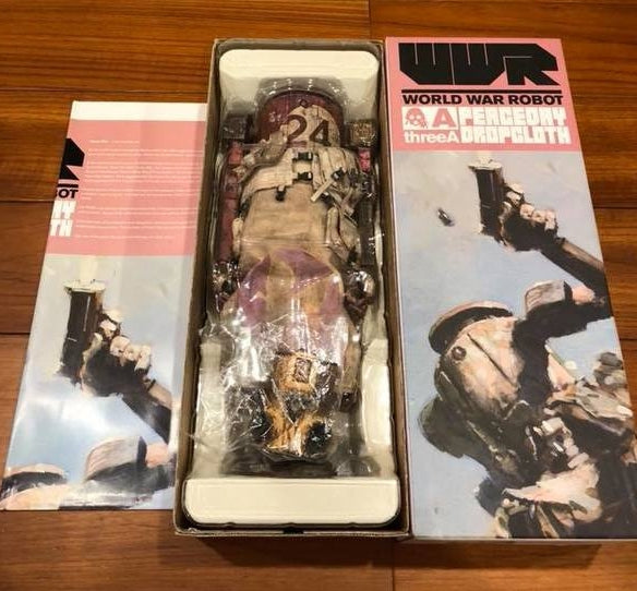 ThreeA 3A Toys 2009 Ashley Wood WWR Peaceday Dropcloth Ver 12" Vinyl Figure Used
