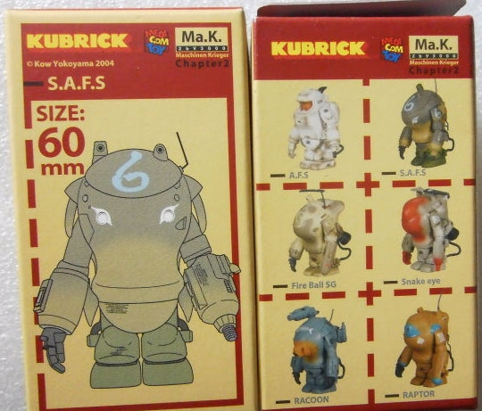 Medicom Toy 2003 Kubrick 100% Maschinen Krieger Ma.K SAFS Chapter 6 Action Figure Set