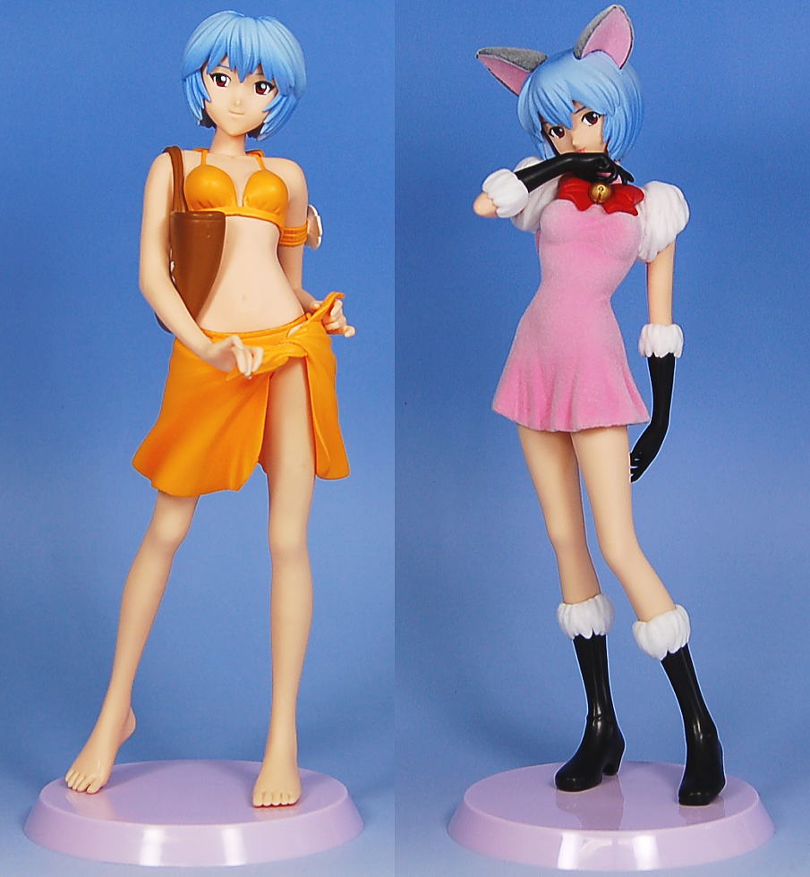 Sega Neon Genesis Evangelion EX Figure Upbringing Plan ver2 Rei Ayanami 2 Pvc Figure Set