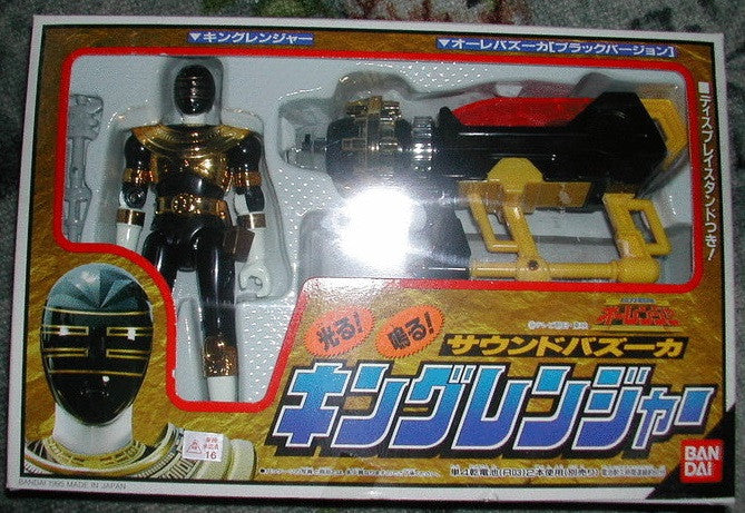 Bandai Power Rangers Zeo Ohranger Sound Bazooka King Ranger Black Action Figure Set - Lavits Figure
- 1