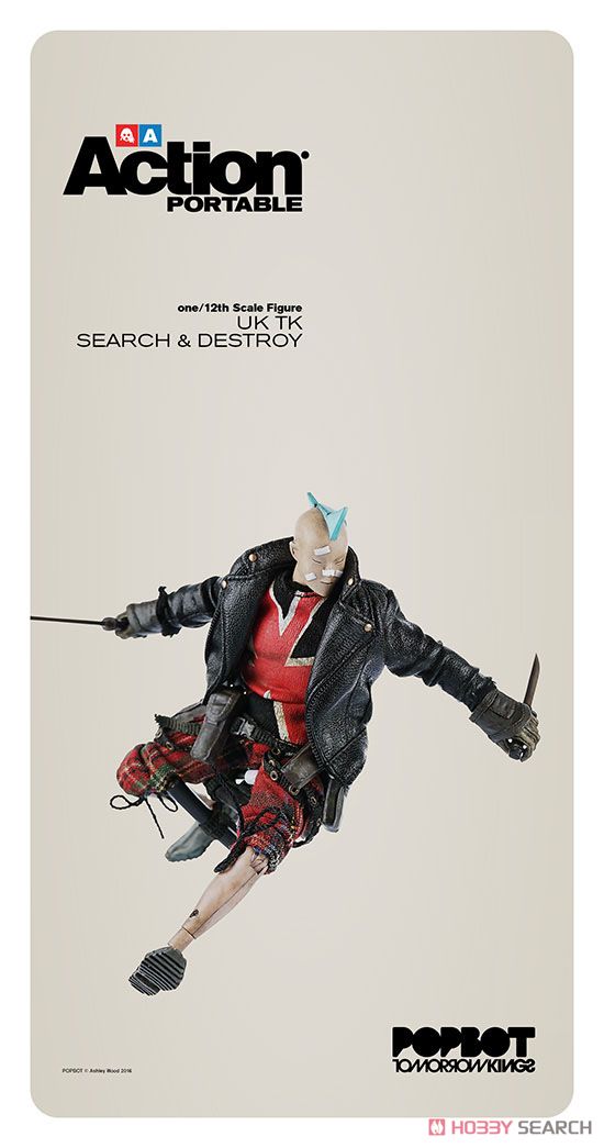 ThreeA 3AA Toys 1/12 Ashley Wood Tomorrow King UK TK Search & Destroy 6" Action Figure
