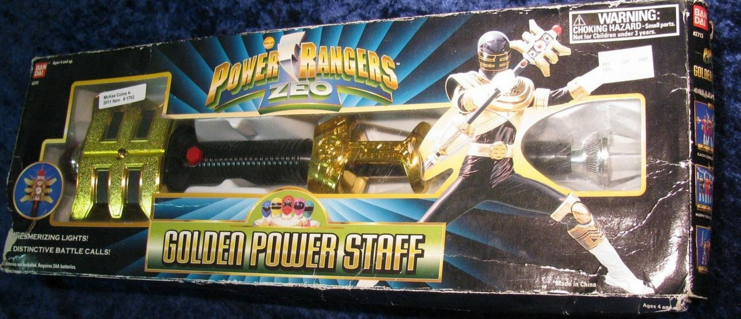 Bandai Power Rangers Zeo Ohranger Golden Power Staff Stick Play Set - Lavits Figure