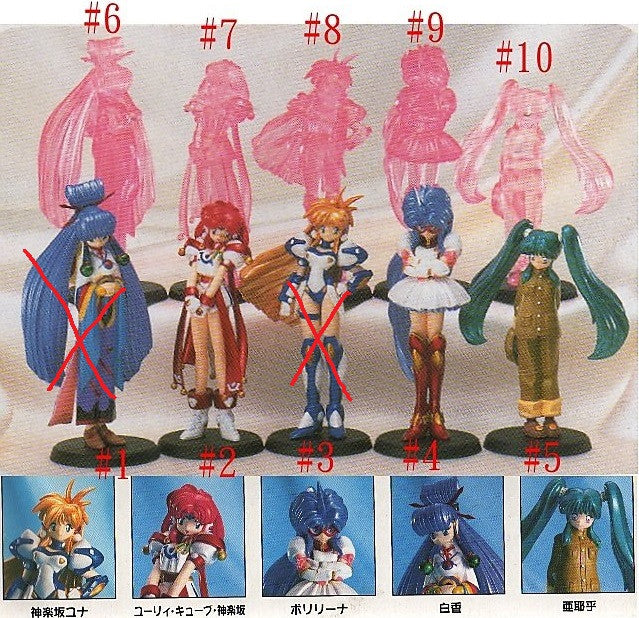Re-ment 1999 Galaxy Fraulein Yuna 8 Trading Collection Figure Set - Lavits Figure
