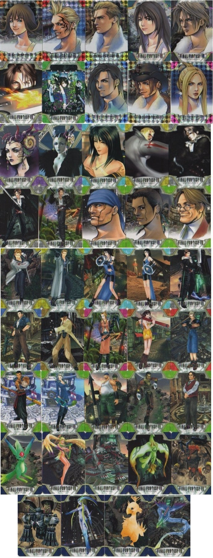 Bandai Square Enix Final Fantasy VIII 8 Trading Collection Cards Part 1 44 Set - Lavits Figure