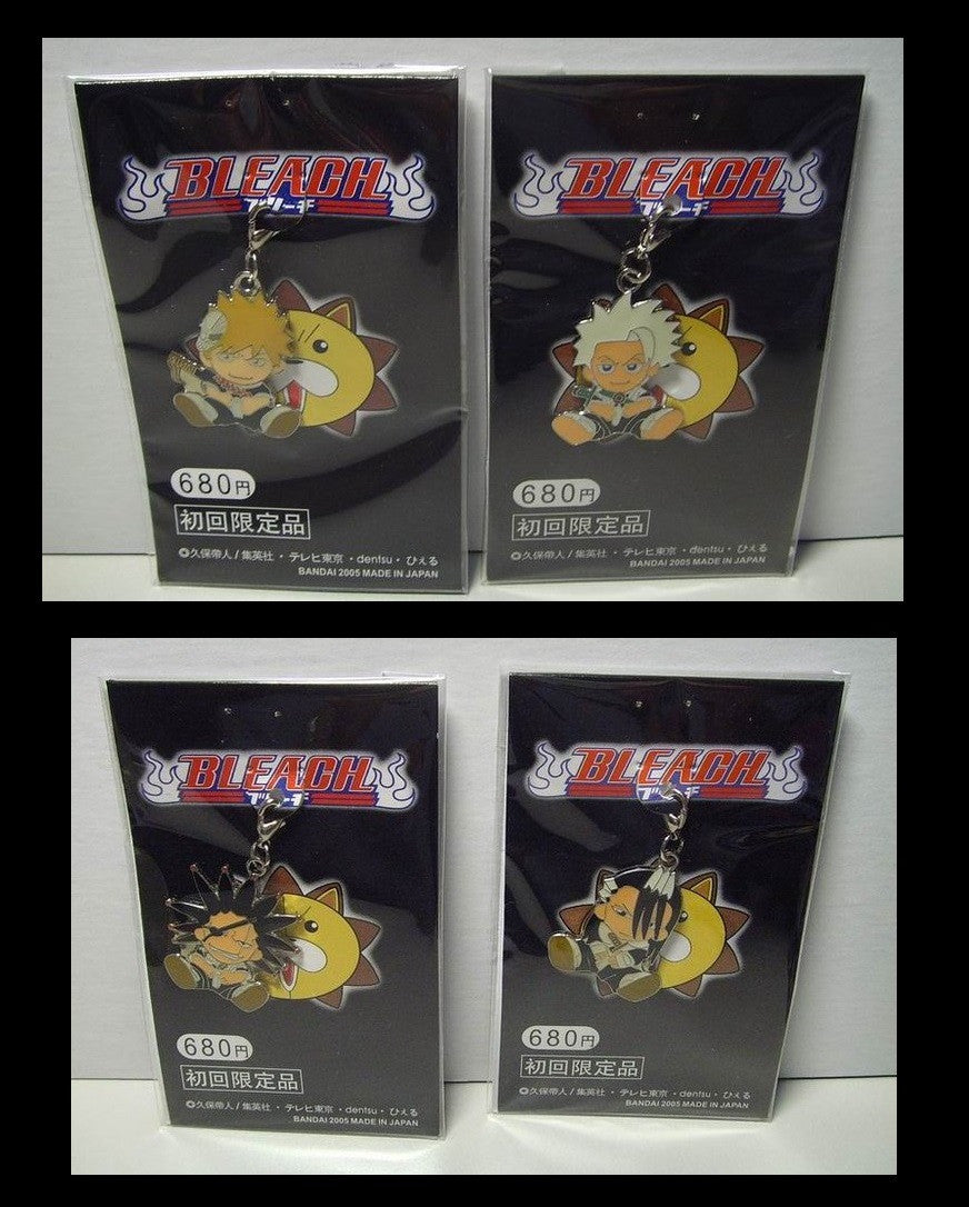 Bandai 2005 Bleach Limited 4 Metal Mascot Strap Figure Set - Lavits Figure