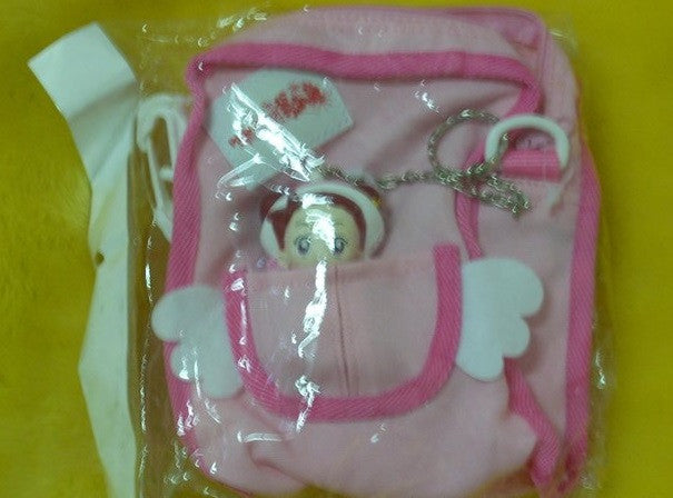 Japan Magical Ojamajo Do Re Mi Doremi Harukaze 6" Bag w/ Mini Strap Key Chain Figure - Lavits Figure