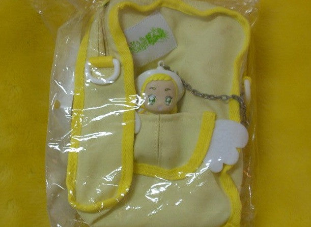 Japan Magical Ojamajo Do Re Mi Momoko Asuka 6" Bag w/ Mini Strap Key Chain Figure - Lavits Figure